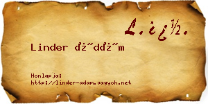 Linder Ádám névjegykártya