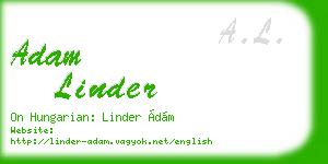 adam linder business card